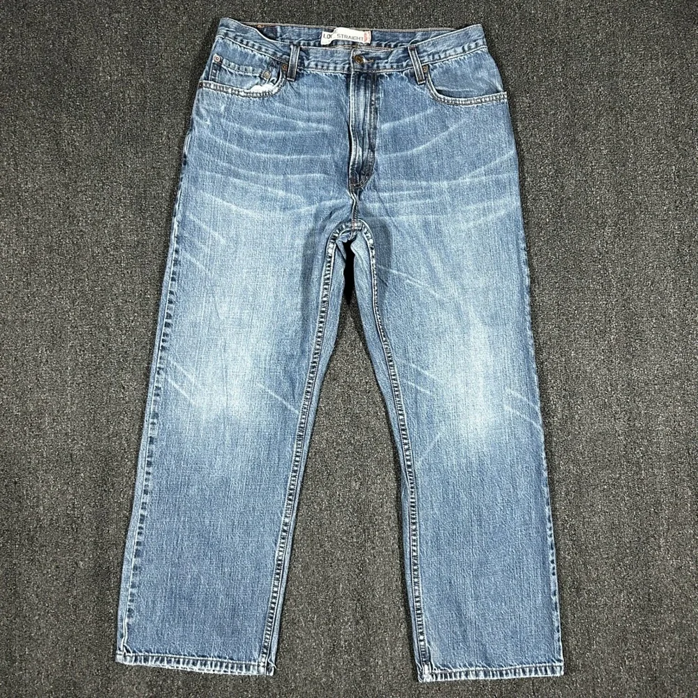 Levis 569 Loose Straight Jeans Mens 36x32 Blue Excellent Medium Wash Baggy Denim